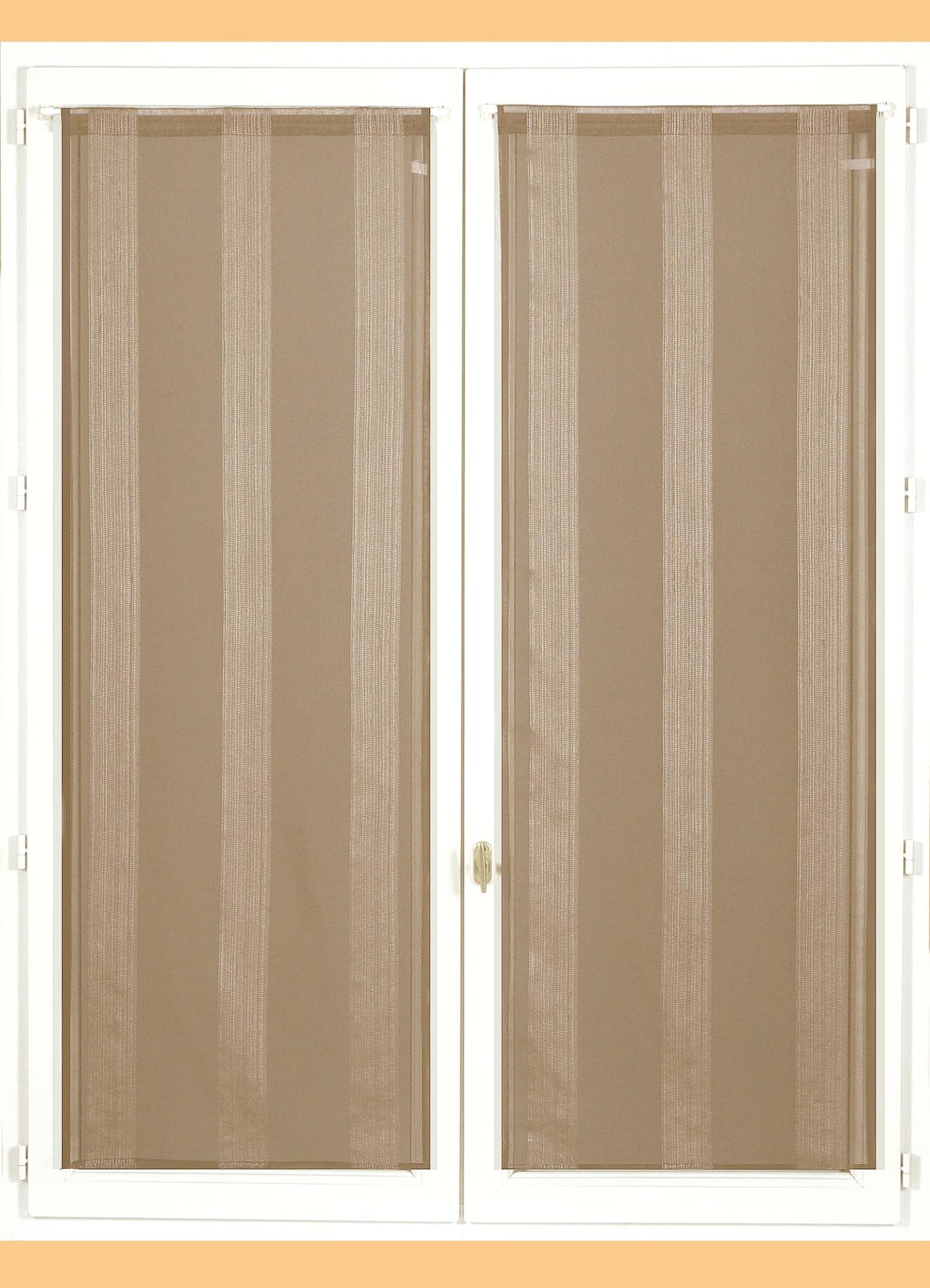 VITRAGE YASSINE TAUPE 90 X 200 CM