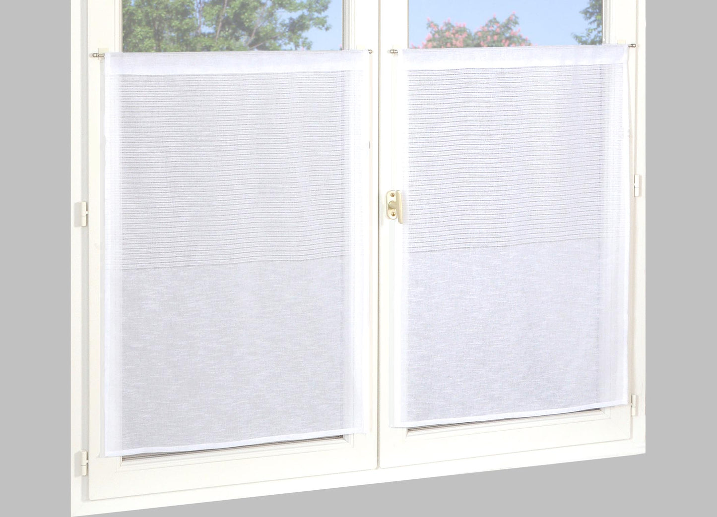 PAIRE DE VITRAGE MIKE  60 X 120 BLANC