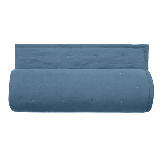 COUVRE LIT CELESTE 220 x 240 CM BLEU METAL