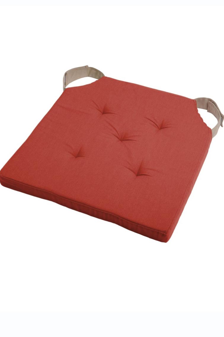 GALETTE DE CHAISE DUO - 38 X 38 X 4 - TERRACOTTA