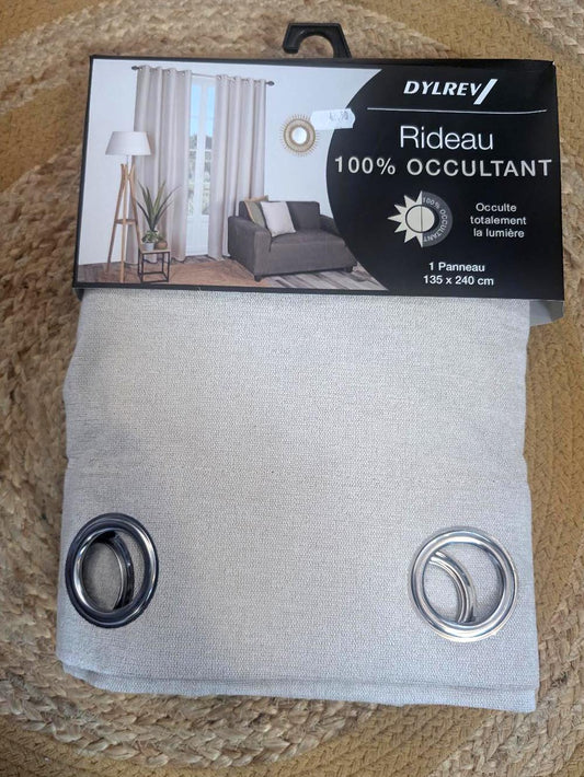 RIDEAU OCCULTANT MAELIA 135 X 240 CM BEIGE