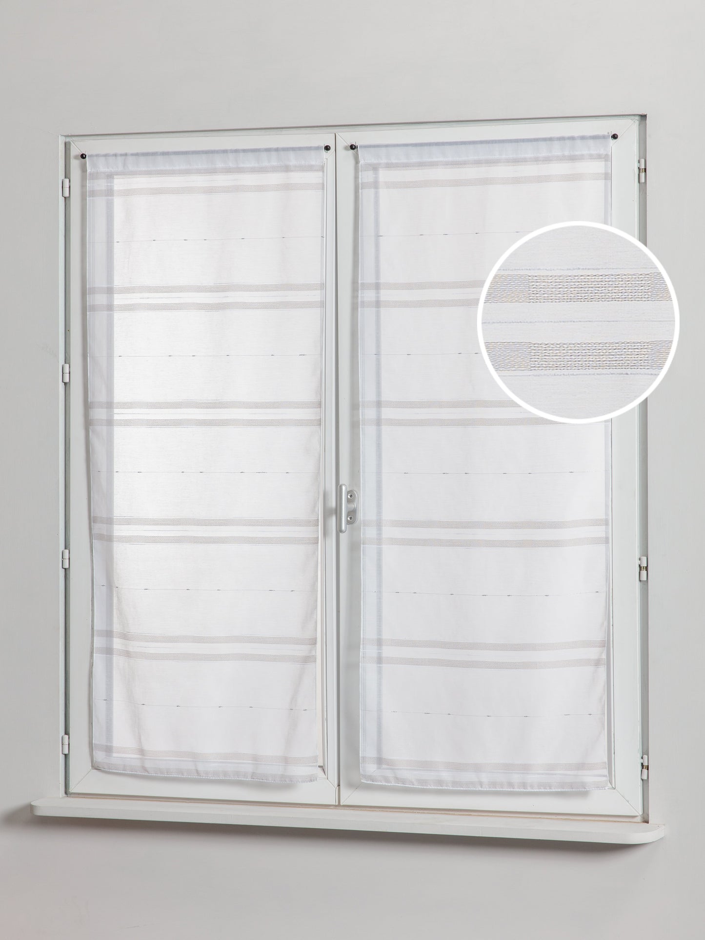 PAIRE DE VITRAGE DIANE 45 x 125 cm Beige