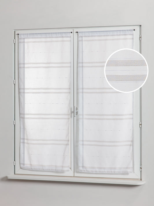 PAIRE DE VITRAGE DIANE 58 X 125 BEIGE
