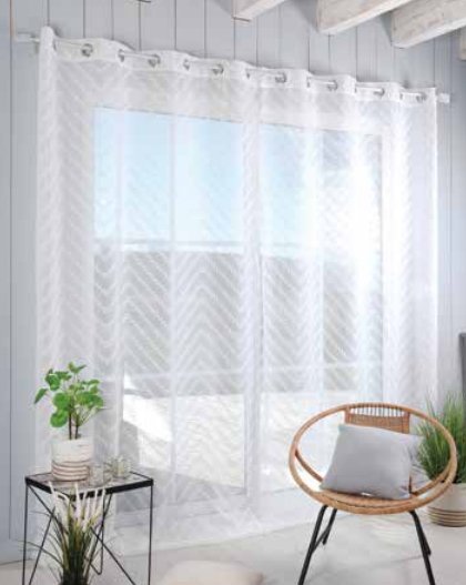 VOILAGE DESIGN BLANC 290 X 260 CM