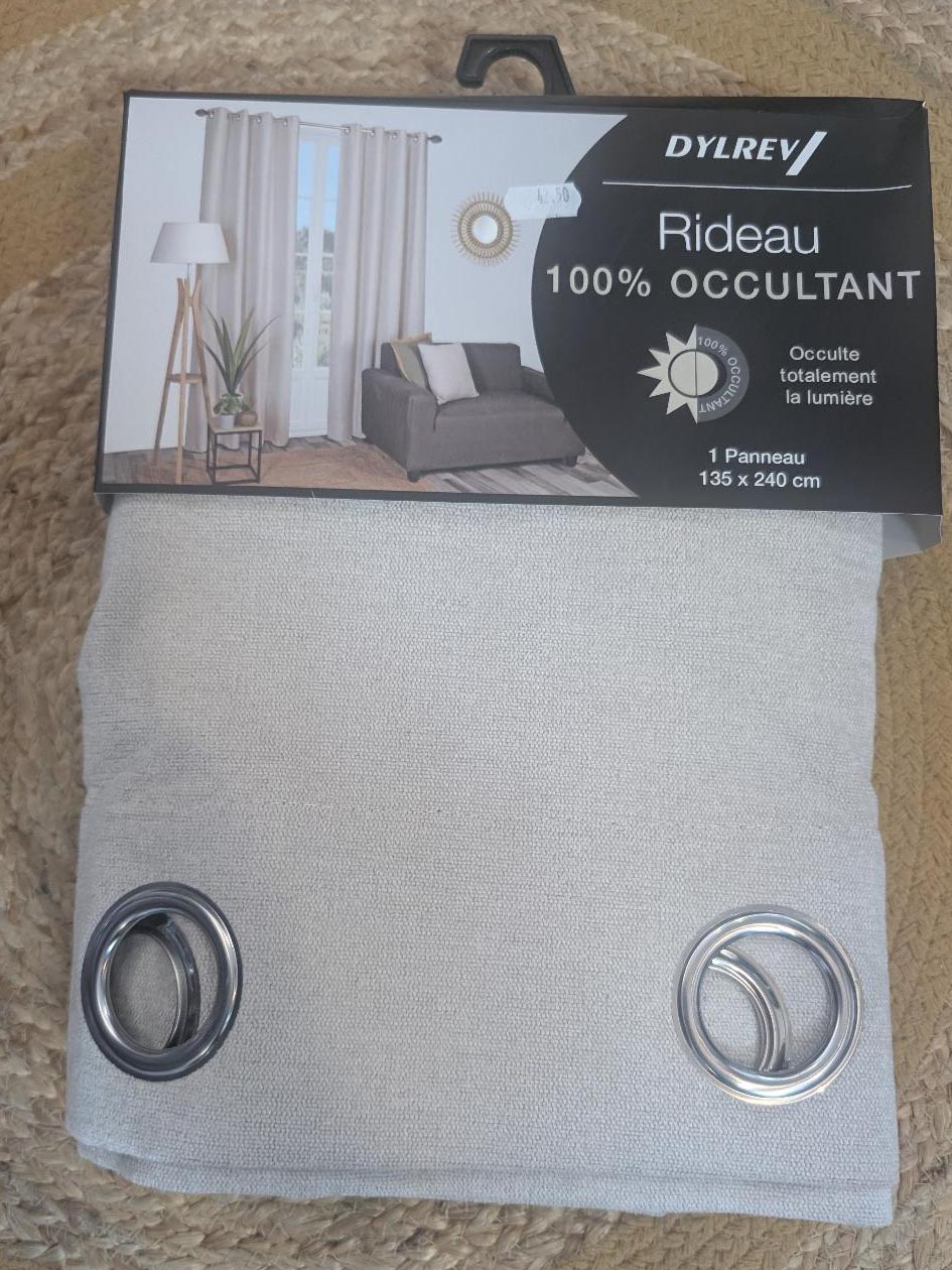 RIDEAU THERMIQUE  SUEDINE MATHIA 140X 240 BEIGE