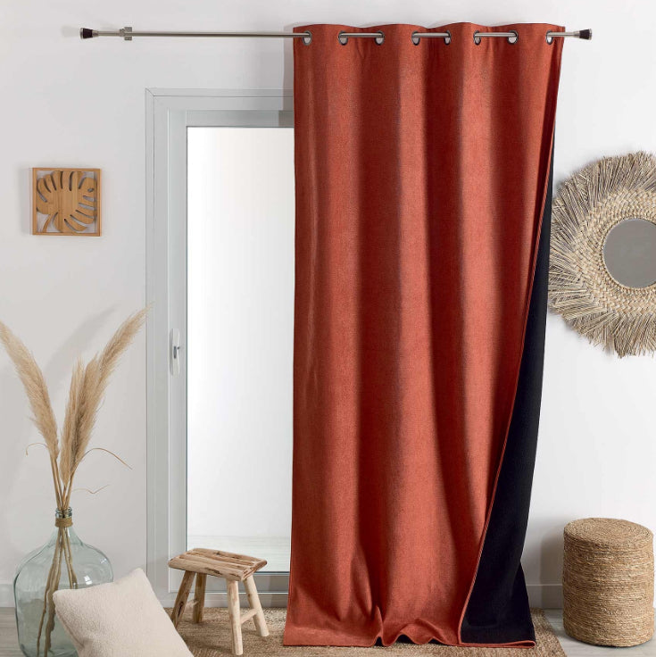 RIDEAU THERMIQUE KONFORD TERRACOTTA 140 X 260 CM