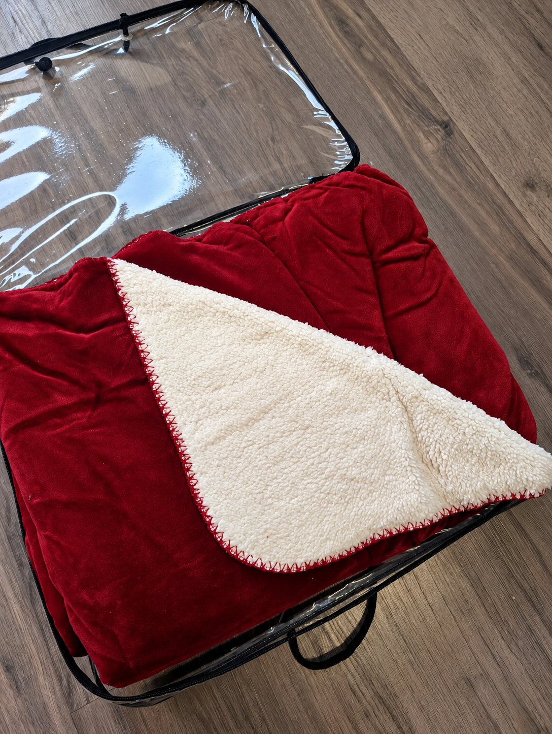 PLAID / COUVRE LIT  INES 190 X 230 CM ROUGE