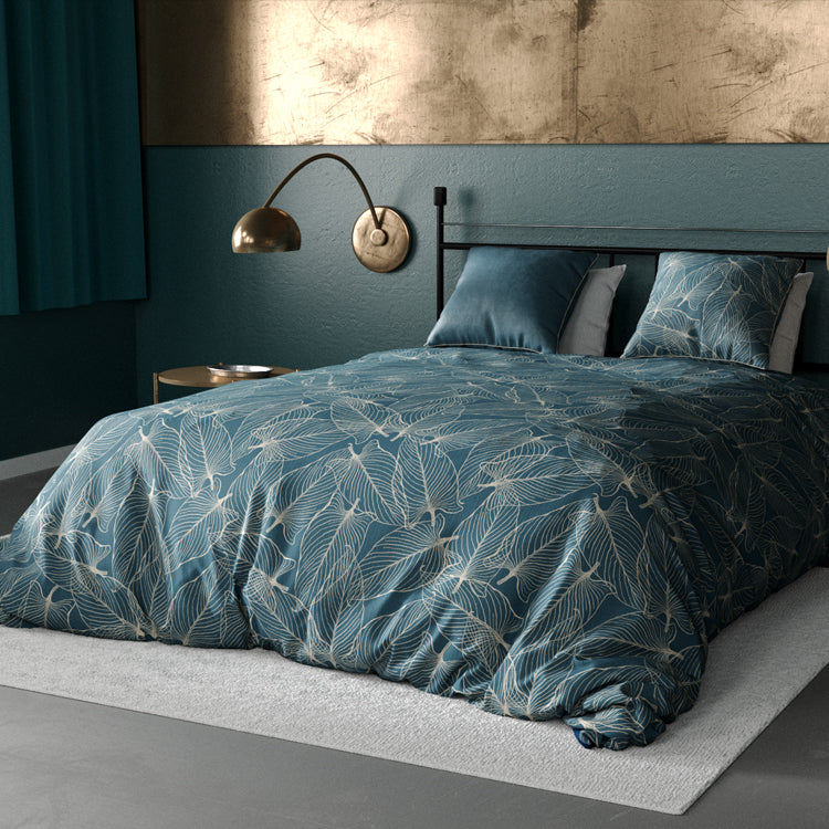 PARURE DE COUETTE  PERCALE BAHICO BLEU