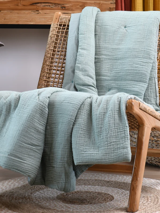 PLAID/COUVRE LIT COLINE 140 X 220 CM SAUGE