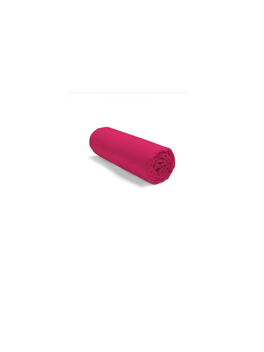 DRAP HOUSSE UNIS FUSCHIA 90 x 200 CM