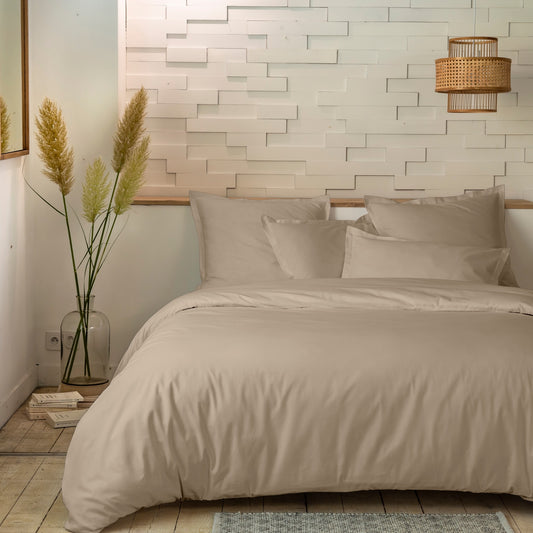 PARURE DE LIT 3 PIECES 100% PERCALE 80FILS LIN