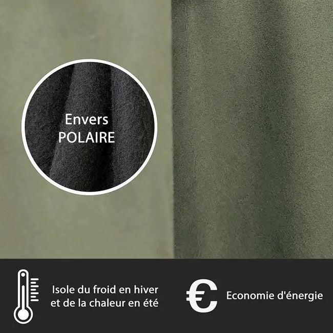 RIDEAU THERMIQUE  SUEDINE MATHIA 140X 240 VERT THE