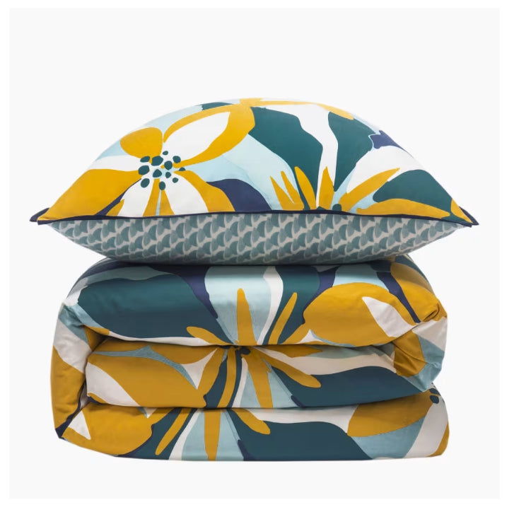 PARURE DE LIT PERCALE FLORE