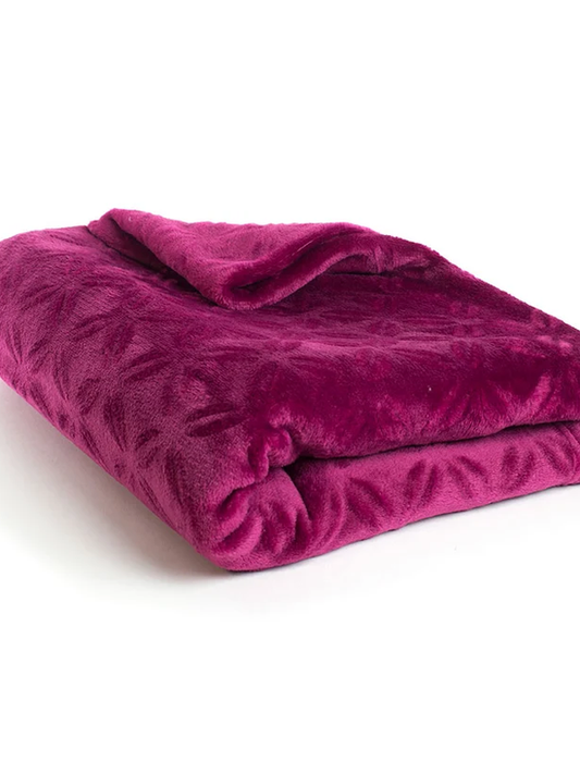 PLAID KASSIDY 130 X 160 CM FRAMBOISE