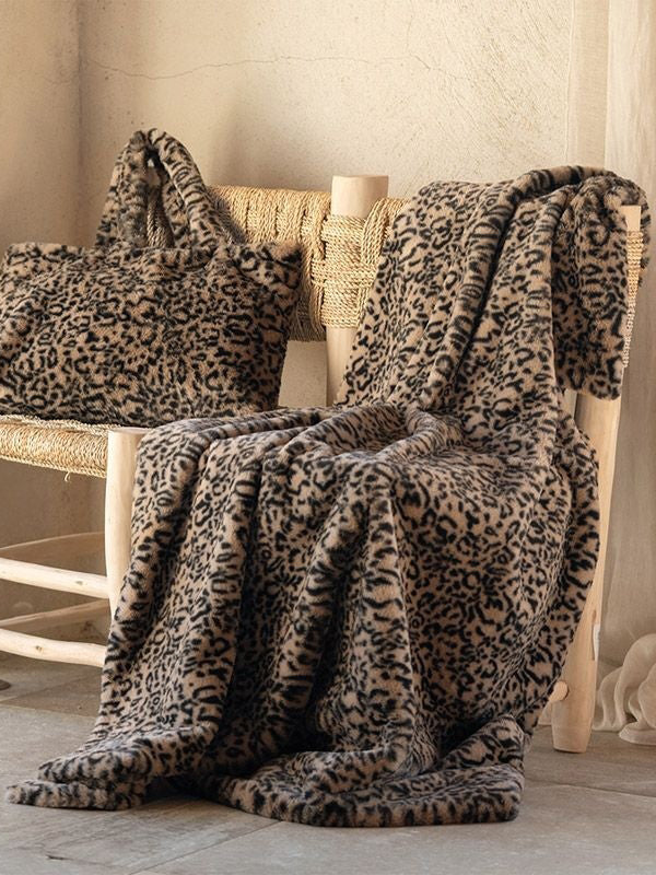 PLAID/JETE DE LIT LEOPARD