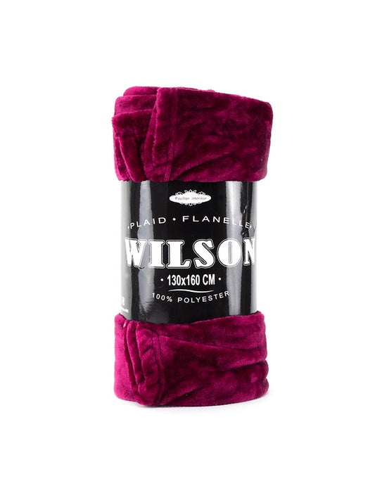 PLAID WILSON 130 X 160 CM BORDEAUX